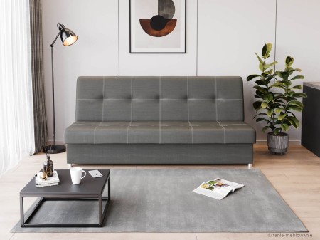 Sofa rozkładana z funkcją spania 190x87 Molly szara 