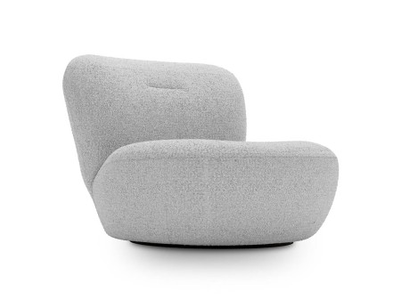 Fotel obrotowy Spin wypoczynkowy szary tkanina boucle