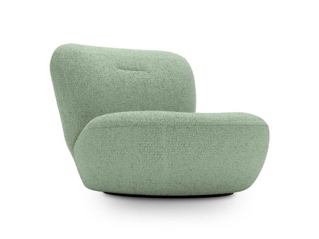 Fotel obrotowy Spin wypoczynkowy zielony tkanina boucle