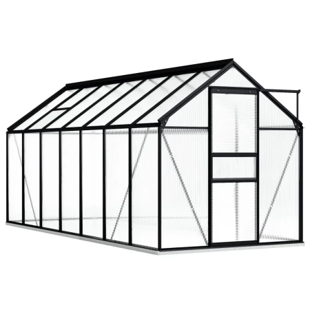 Szklarnia ogrodowa z aluminium Botanika 190x430 cm antracytowa