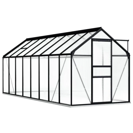 Szklarnia ogrodowa z aluminium Botanika 190x490 cm antracytowa